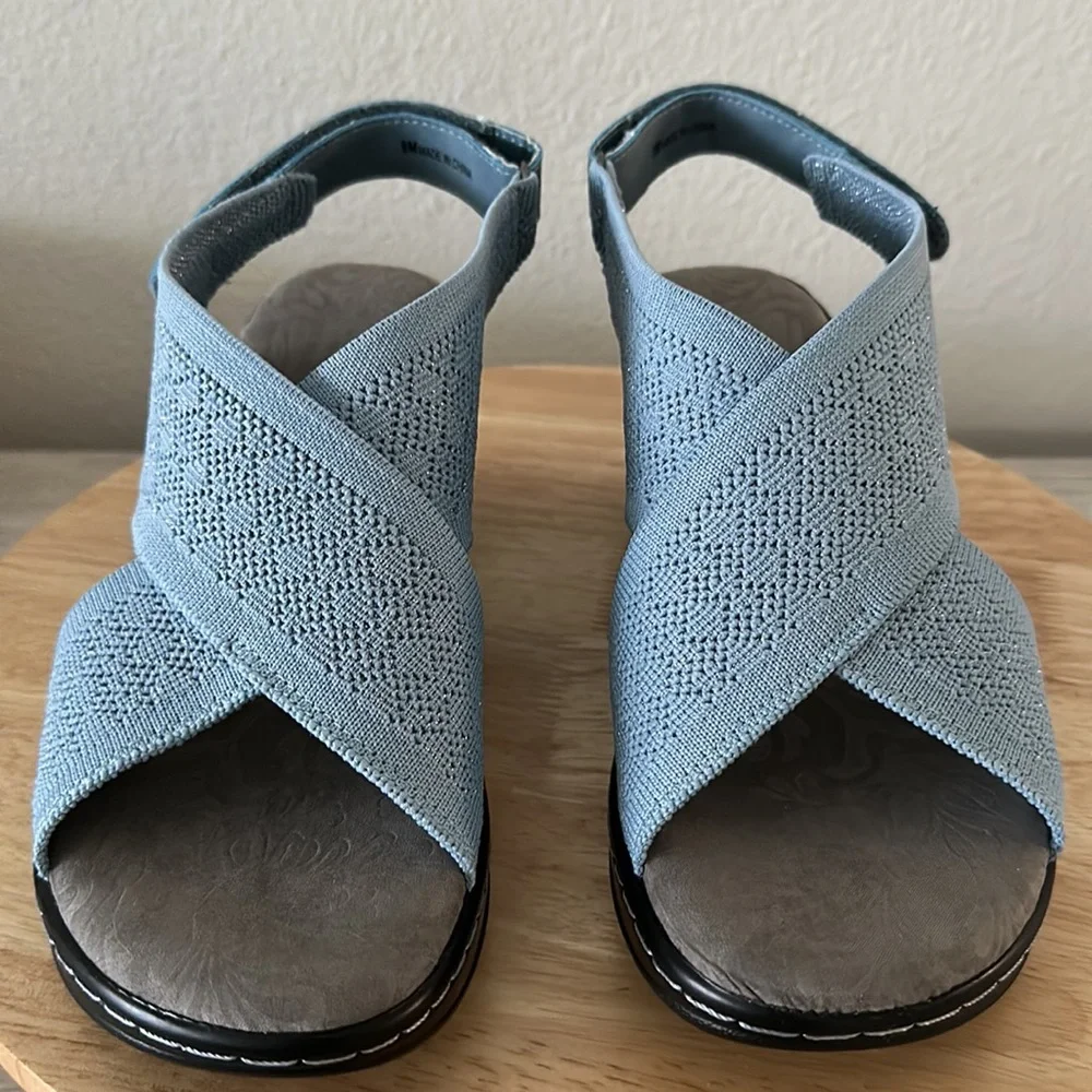 JBU by Jambu Alyssa Shimmer Knit Wedge Heel Sandal